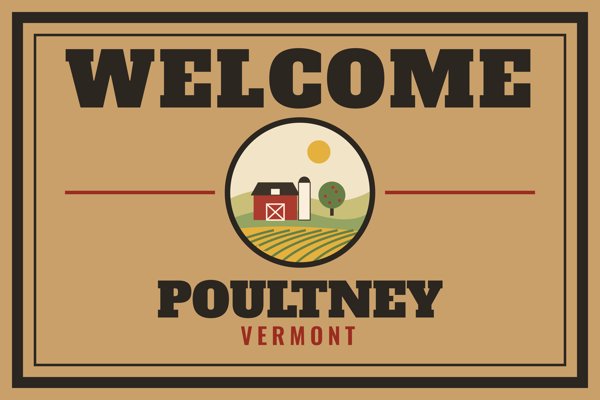 Poultney Welcome Doormat artwork detail