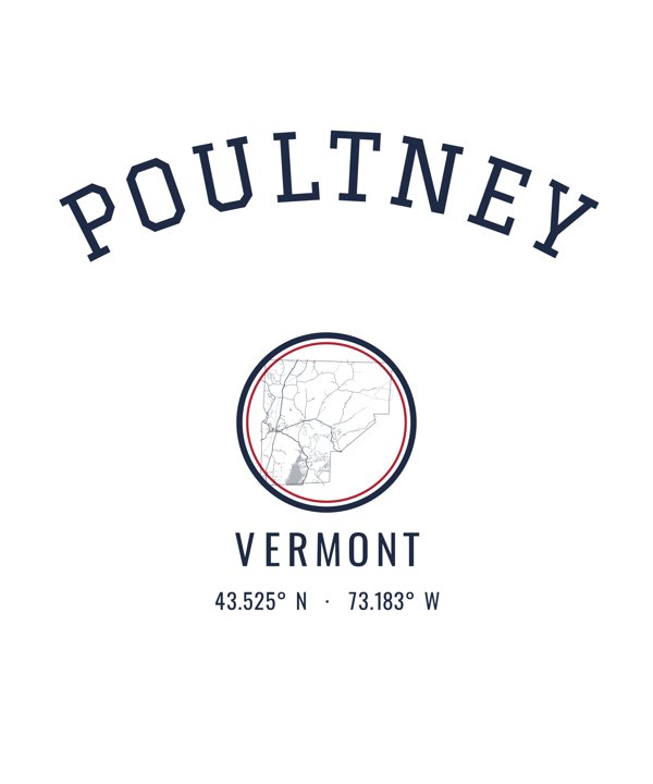 Poultney Hometown Ornament artwork detail
