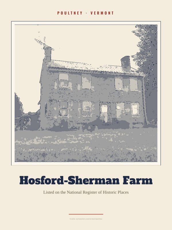 Poultney Hosford-Sherman Farm Landmark Print artwork detail