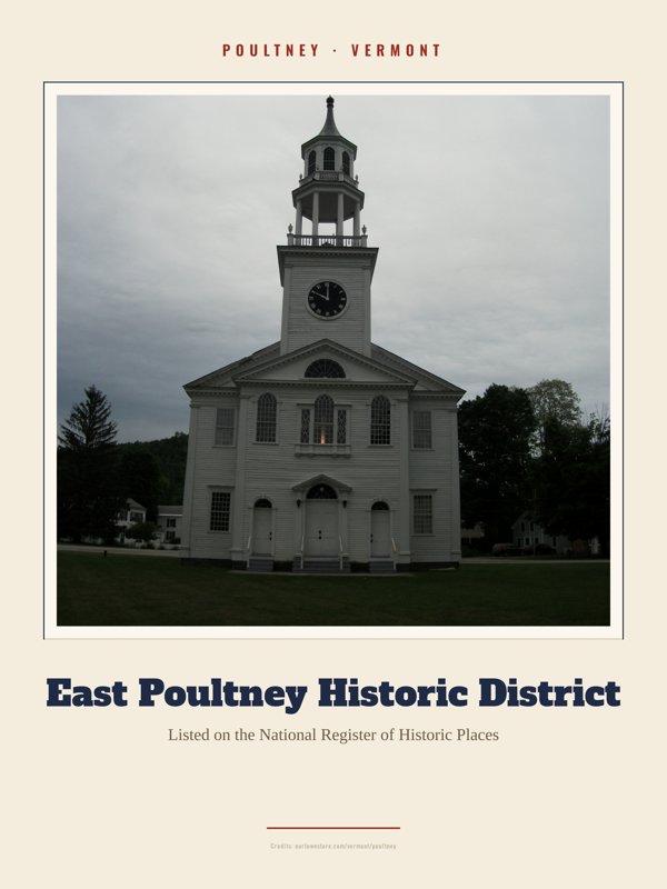 Poultney East Poultney Historic District Landmark Print artwork detail