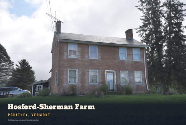 Poultney Hosford-Sherman Farm Postcard artwork detail