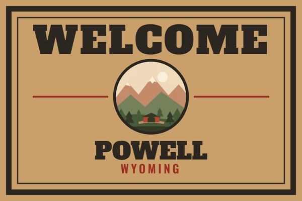 Powell Welcome Doormat artwork detail