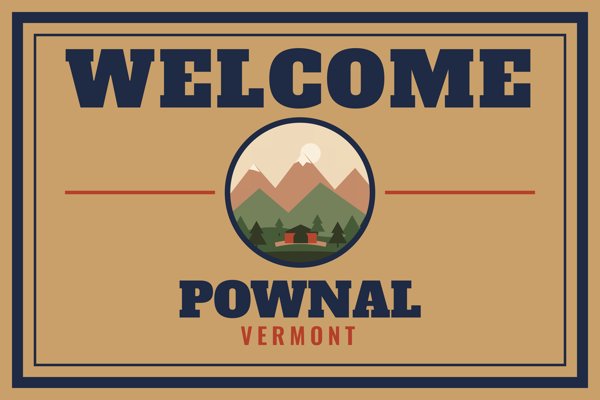 Pownal Welcome Doormat artwork detail