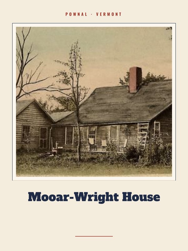 Pownal Mooar-Wright House Landmark Print artwork detail