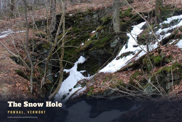 Pownal The Snow Hole Postcard artwork detail