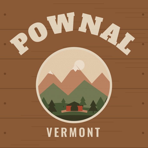 Pownal Hometown Wood Sign artwork detail
