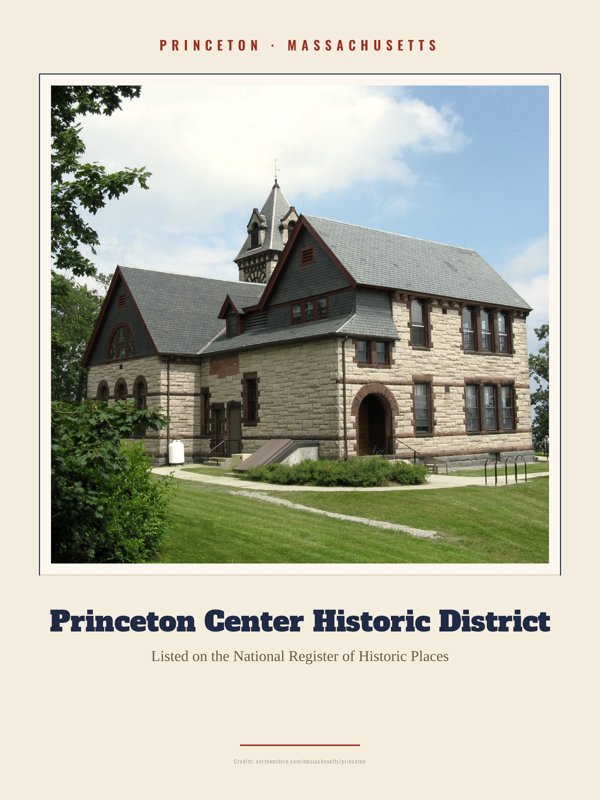 Princeton Princeton Center Historic District Landmark Print artwork detail