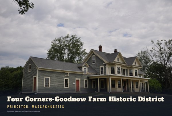 Princeton Four Corners-Goodnow Farm Historic District Postcard artwork detail