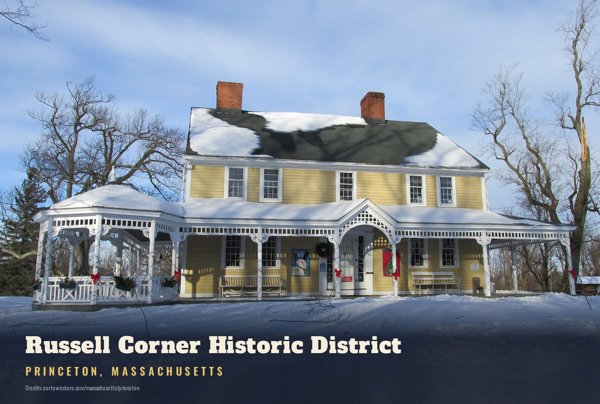 Princeton Russell Corner Historic District Postcard artwork detail