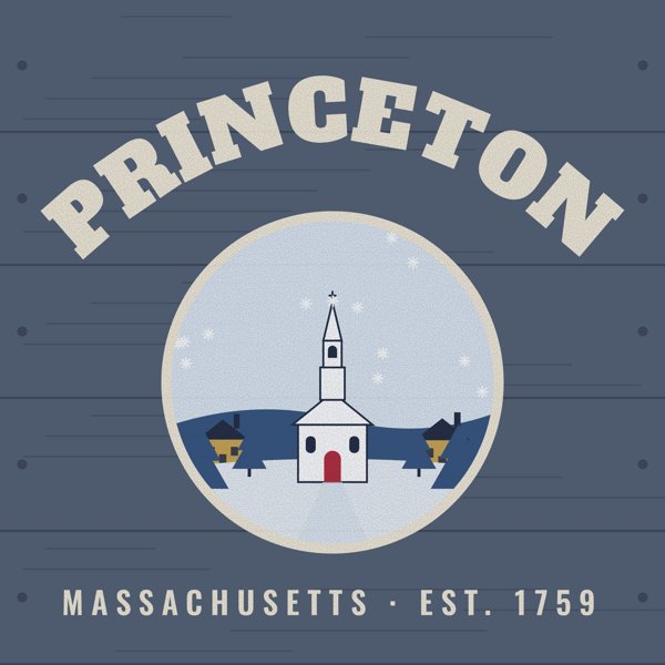 Princeton Hometown Wood Sign artwork detail