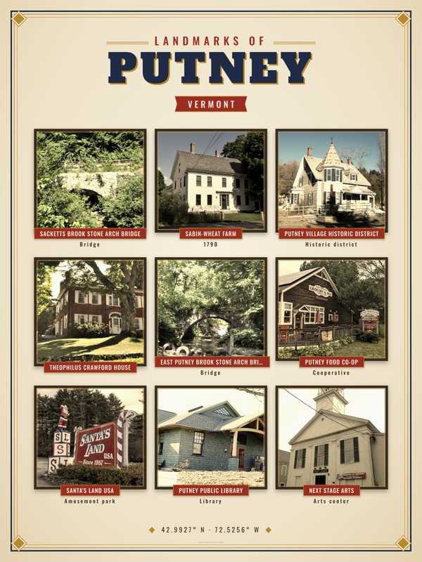 Putney Landmarks Photo Poster artwork detail