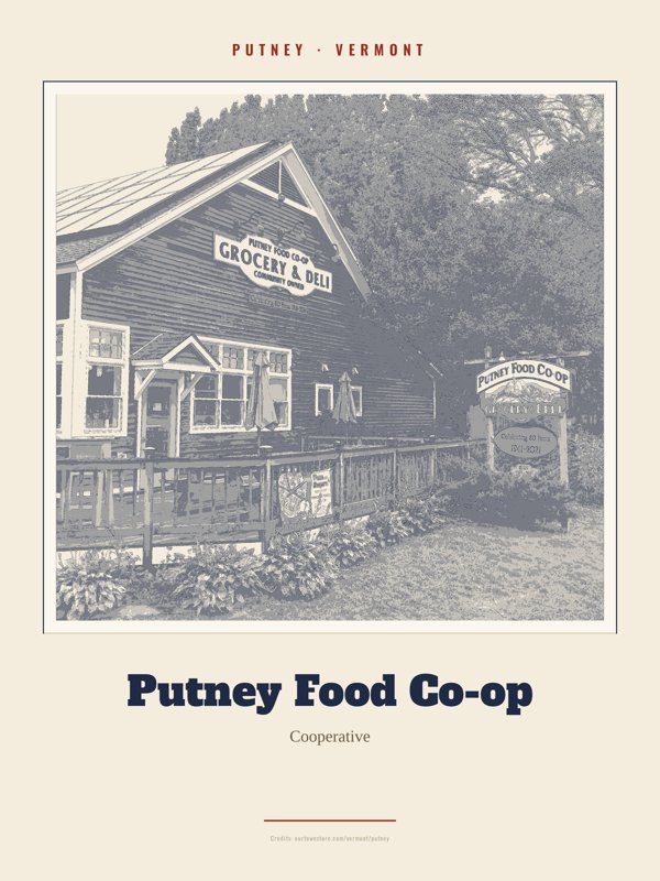 Putney Putney Food Co-op Landmark Print artwork detail