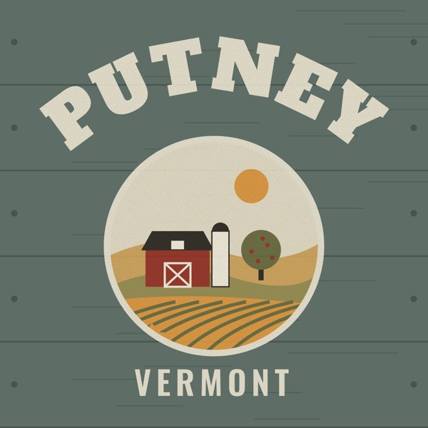 Putney Hometown Wood Sign artwork detail
