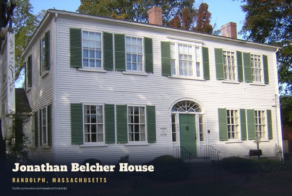 Randolph Jonathan Belcher House Postcard artwork detail