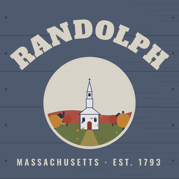 Randolph Hometown Wood Sign artwork detail