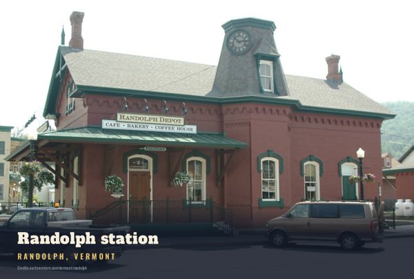 Randolph Randolph station Postcard artwork detail