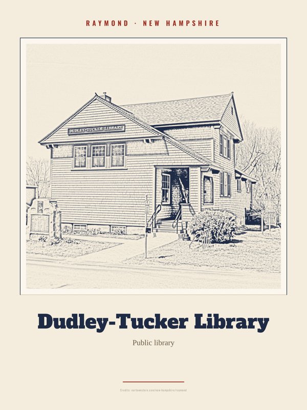 Raymond Dudley-Tucker Library Landmark Print artwork detail