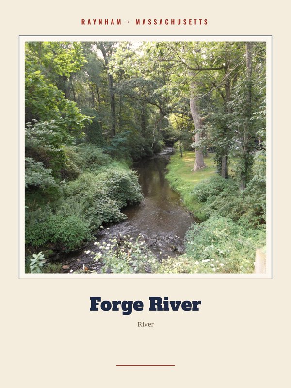 Raynham Forge River Landmark Print artwork detail