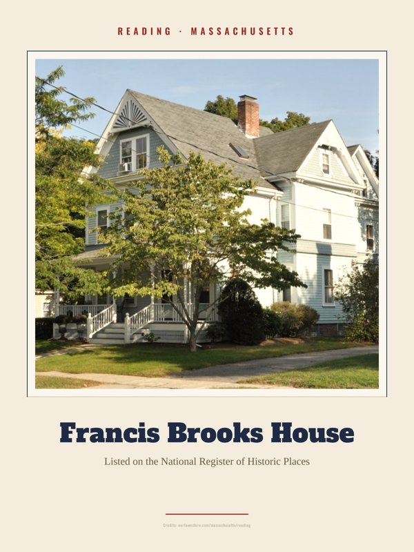 Reading Francis Brooks House Landmark Print artwork detail
