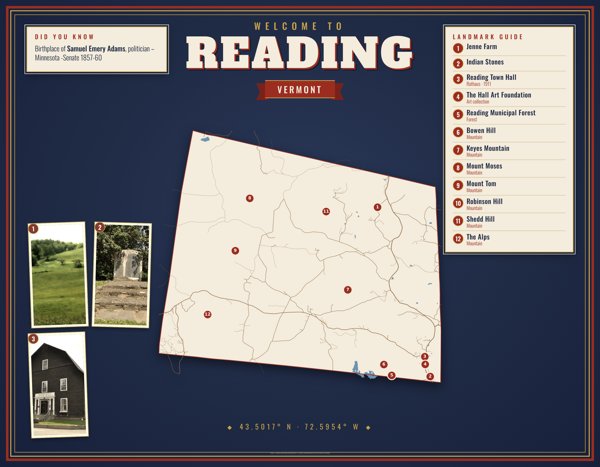 Reading Map Placemat artwork detail