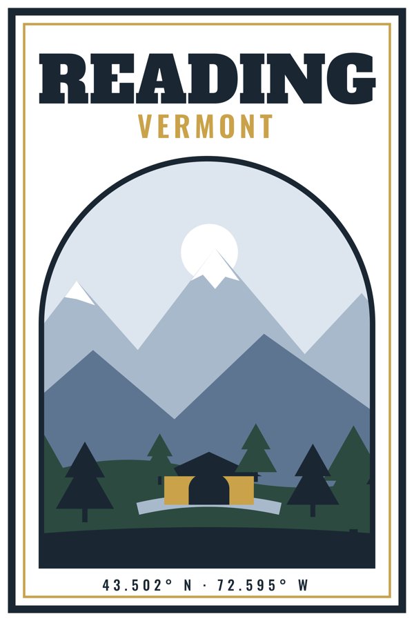 Reading Garden Flag artwork detail