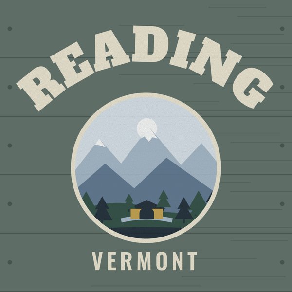 Reading Hometown Wood Sign artwork detail