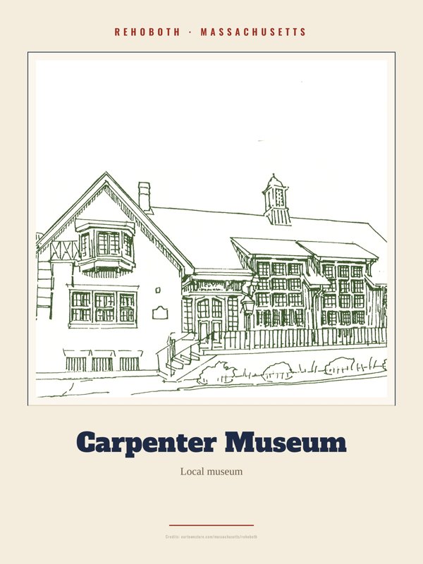 Rehoboth Carpenter Museum Landmark Print artwork detail