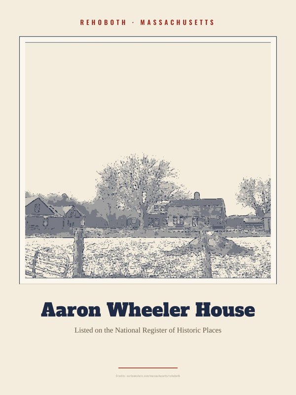 Rehoboth Aaron Wheeler House Landmark Print artwork detail