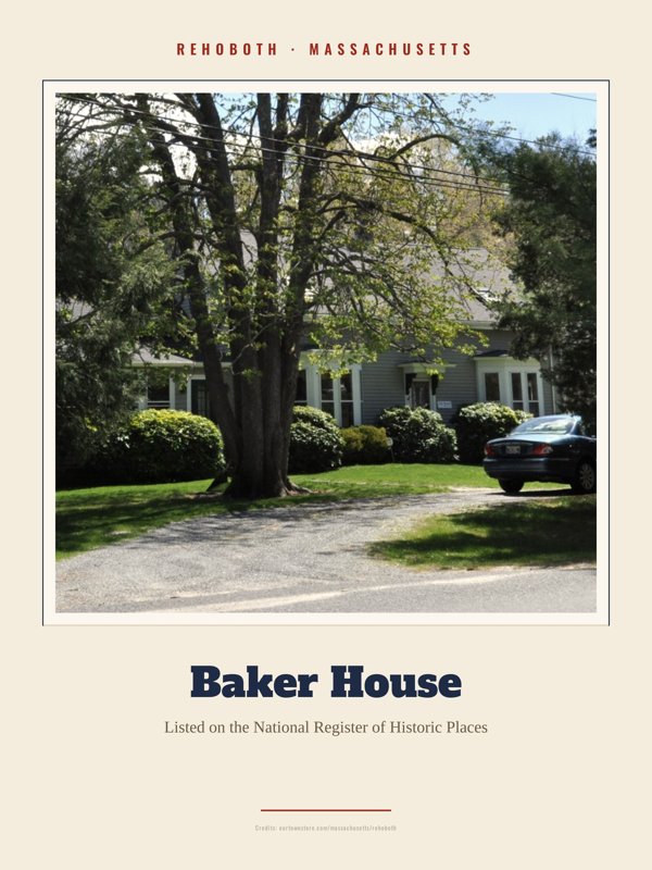 Rehoboth Baker House Landmark Print artwork detail