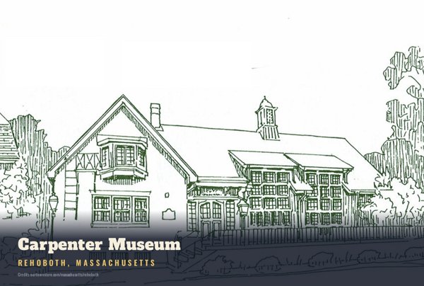 Rehoboth Carpenter Museum Postcard artwork detail