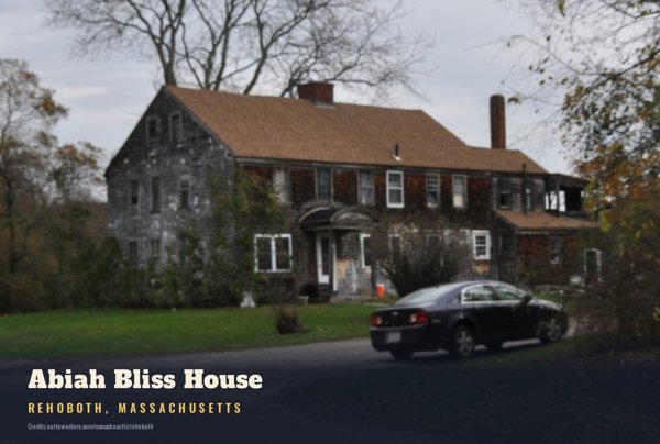 Rehoboth Abiah Bliss House Postcard artwork detail