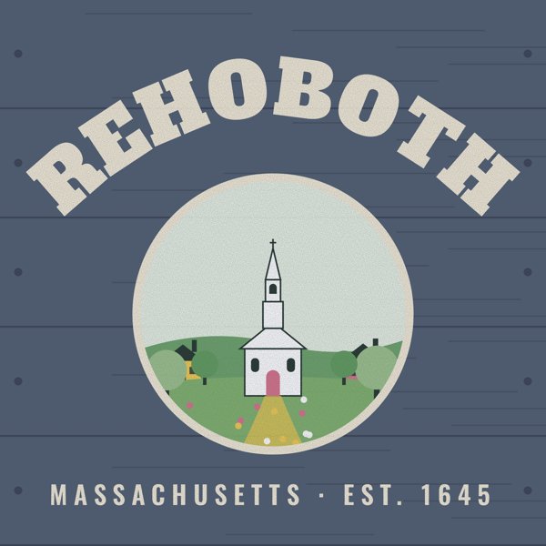 Rehoboth Hometown Wood Sign artwork detail