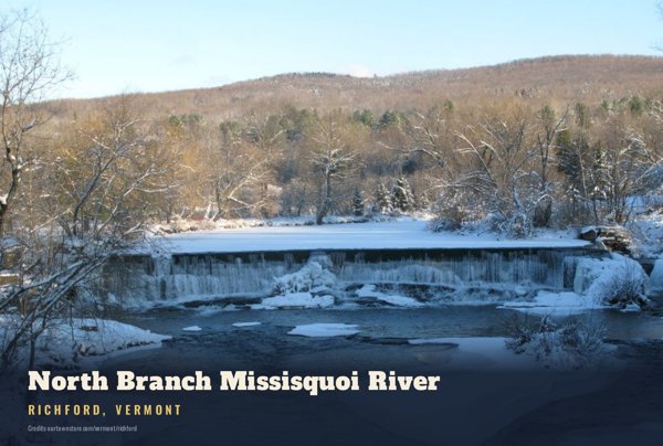 Richford North Branch Missisquoi River Postcard artwork detail