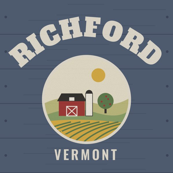 Richford Hometown Wood Sign artwork detail