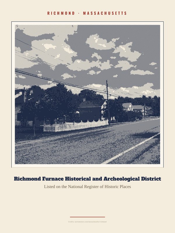 Richmond Richmond Furnace Historical and Archeological District Landmark Print artwork detail