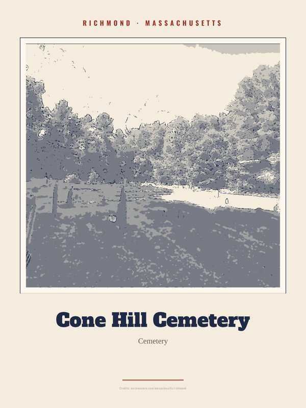 Richmond Cone Hill Cemetery Landmark Print artwork detail