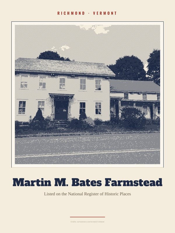Richmond Martin M. Bates Farmstead Landmark Print artwork detail