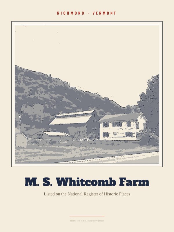Richmond M. S. Whitcomb Farm Landmark Print artwork detail