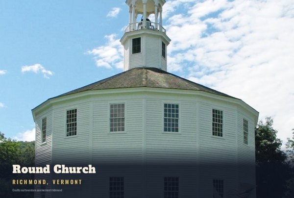 Richmond Round Church Postcard artwork detail