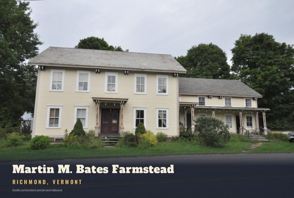 Richmond Martin M. Bates Farmstead Postcard artwork detail