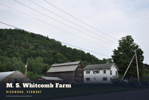 Richmond M. S. Whitcomb Farm Postcard artwork detail