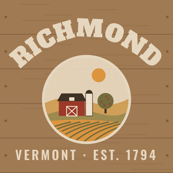 Richmond Hometown Wood Sign artwork detail