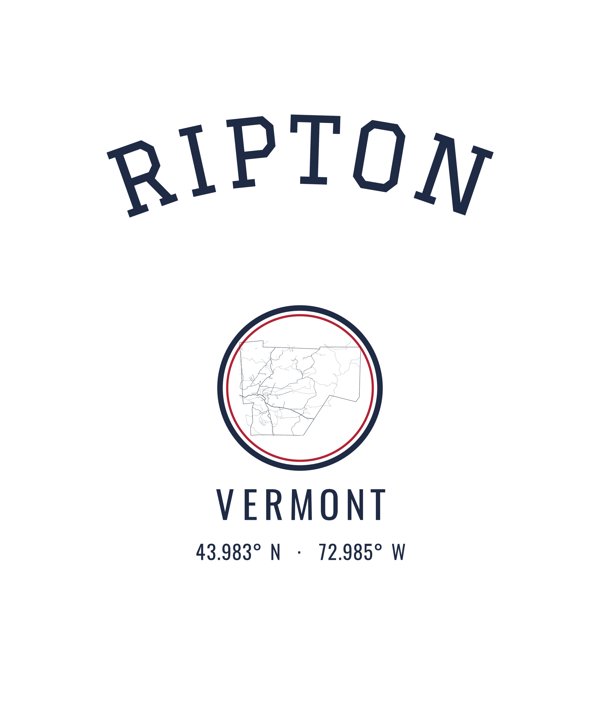 Ripton Hometown Ornament artwork detail
