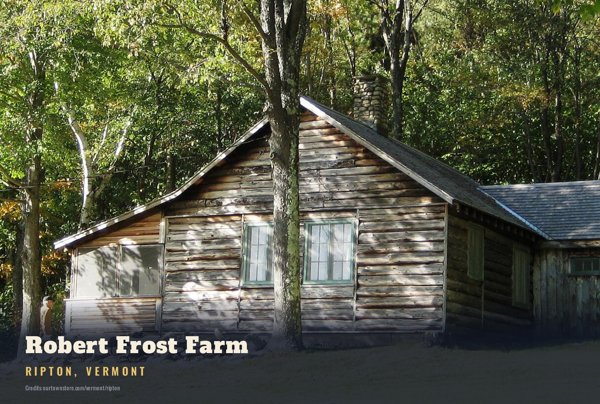 Ripton Robert Frost Farm Postcard artwork detail