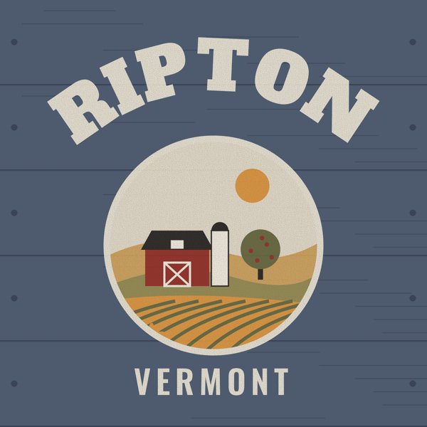 Ripton Hometown Wood Sign artwork detail