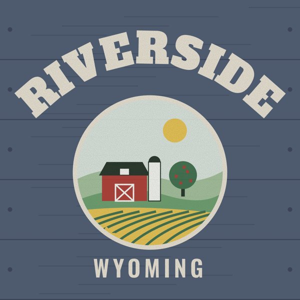 Riverside Hometown Wood Sign artwork detail