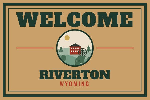 Riverton Welcome Doormat artwork detail
