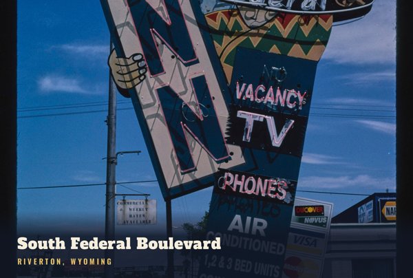 Riverton South Federal Boulevard Postcard artwork detail