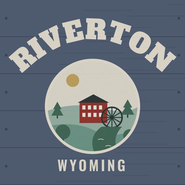 Riverton Hometown Wood Sign artwork detail
