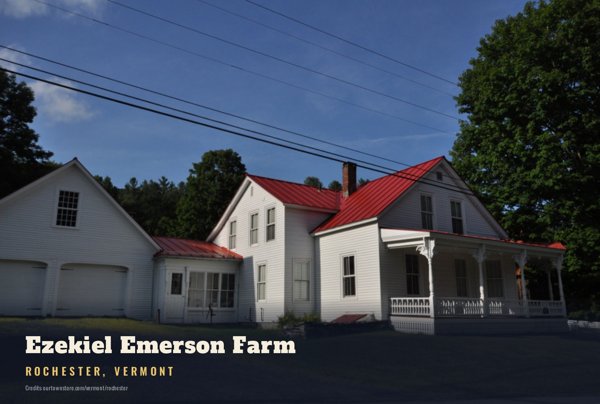 Rochester Ezekiel Emerson Farm Postcard artwork detail